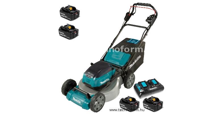 makita dlm465pg4 akkus önjáró fűnyíró 4x18v 46cm széles 2 sebesség, 4x6,0ah akkuval