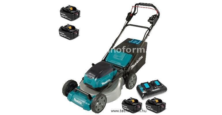makita dlm536pg4 akkus önjáró fűnyíró 2sebesség 53cm vágásszélesség 4x18v lxt 6,0ah akkuval
