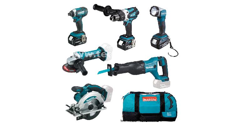 makita dlx6046 akkus gépcsomag 18v 3x3,0ah li-ion akkuval