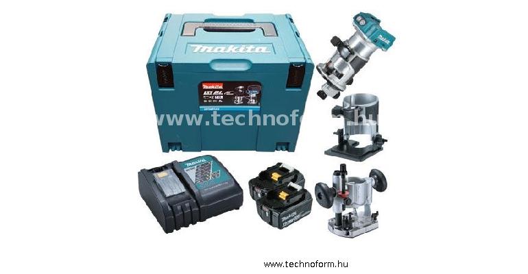 makita drt50rtjx2 akkus felsőmaró és élmaró 18v 2x5,0ah akkuval makpac kofferben
