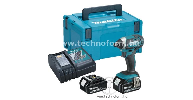 makita dtd152rtj akkus ütvecsavarozó 1/4" 165nm 18v 2x5.0ah li-ion akkuval