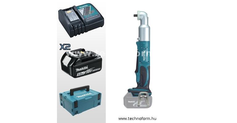 makita dtl063rtj akkus sarok-ütvecsavarozó 3/8" 18v 2x5.0ah li-ion akkuval