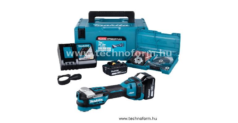 makita dtm52rtjx1 akkus multifunkciós gép 18v 2x5.0ah li-ion akkukkal makpacben + tartozékok
