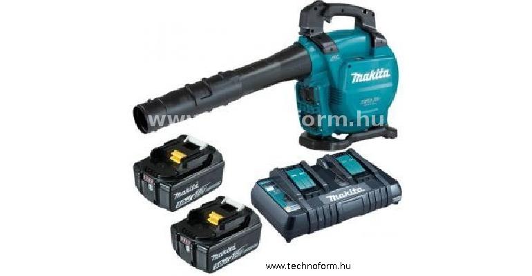 makita dub363pt2v akkus légseprű és avarszívó 2x18v 2x5,0ah akkuval