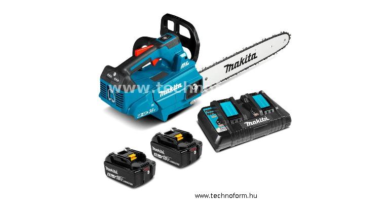 makita duc306pt2 akkus egykezes láncfűrész 18v 2x5,0ah akkuval