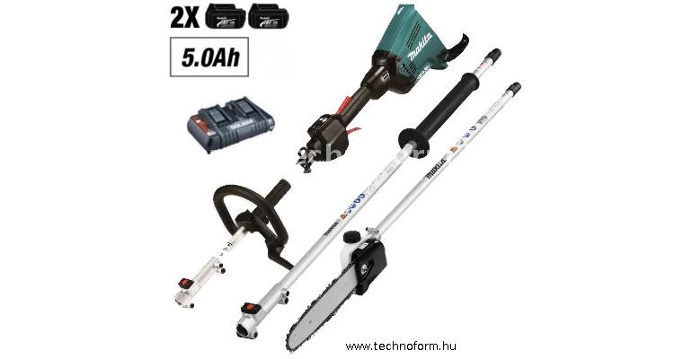 makita dux60sart magassági ágvágó akkus 4x18v 5ah akkuval, dupla töltővel