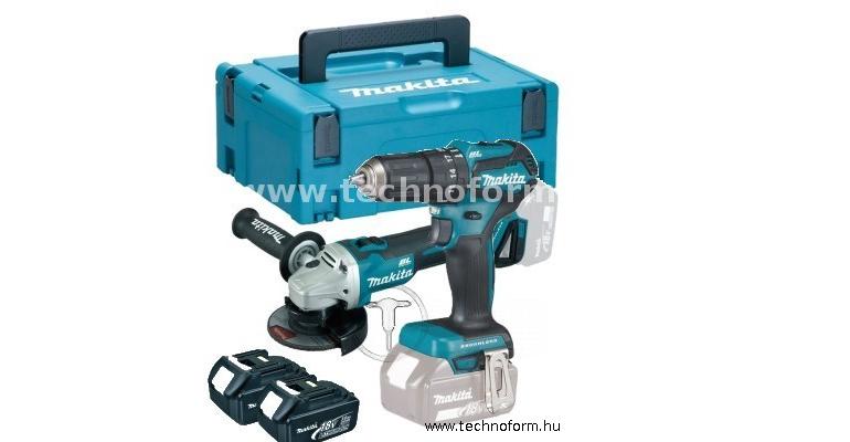 makita s18e4-6 akkus gépcsomag 18v li-ion ddf483rfj + dga504zx1