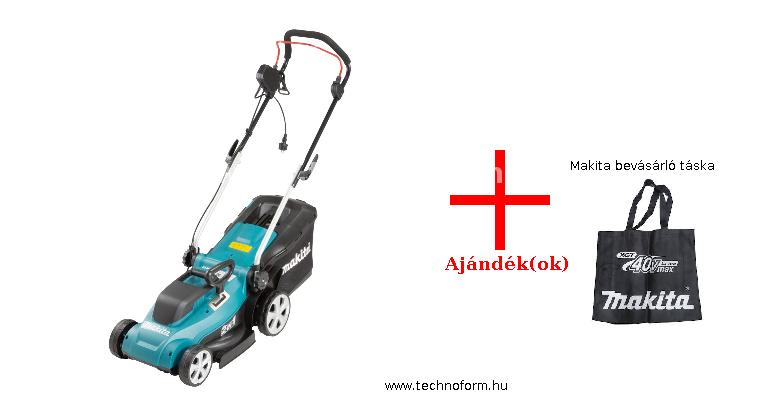 makita elm3320 elektromos fűnyíró 33cm vágásszélesség 1200w + makita bevásárló táska