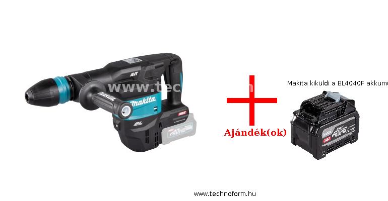 makita hm001gz02 akkus vésőkalapács sds-max 40v xgt akku és töltő nélkül + makita kiküldi a bl4040f akkumulátort