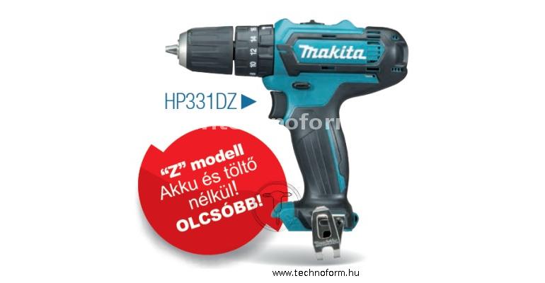 makita hp331dz akkus ütvefúró csavarbehajtó 30nm 12v akku és töltő nélkül
