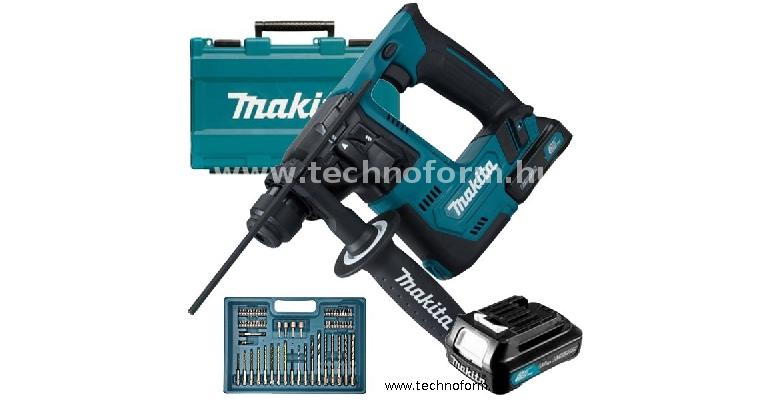 makita hr140dsye1 akkus fúrókalapács sds+ 1j 12v 2x1.5ah akku+töltő+szerszámkészlet