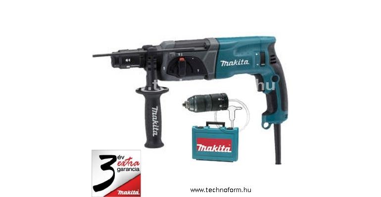 makita hr2470t fúró-vésőkalapács sds+ 2,4j 780w cserélhető tokmánnyal