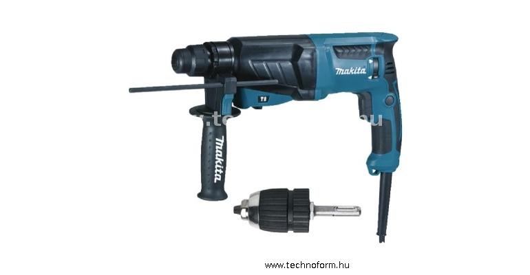 makita hr2630x7 fúró-vésőkalapács sds+ 2,4j 800w +tokmányadapter gyorstokmánnyal