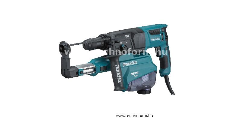 makita hr2653tx2 sds+ fúró- vésőkalapács 2,2j 800w + porelszívó + cseretokmány