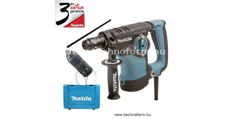 makita hr2811ft fúró-vésőkalapács 2,8j 800w lámpával, cserélhető tokmánnyal