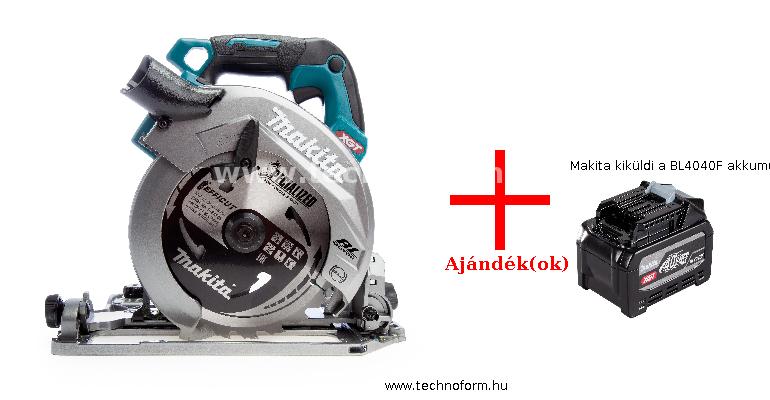 makita hs004gm201 akkus körfűrész 40v 190mm tárcsával xgt 2x4.0 ah akkuval + makita kiküldi a bl4040f akkumulátort