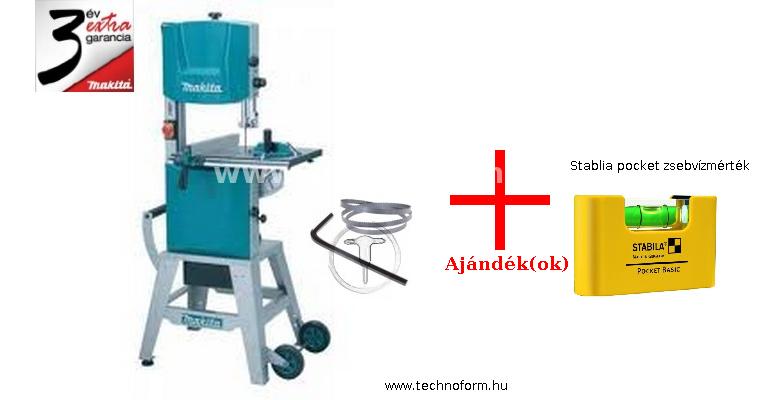 makita lb1200f szalagfűrész 900w 2240mm + stablia pocket zsebvízmérték
