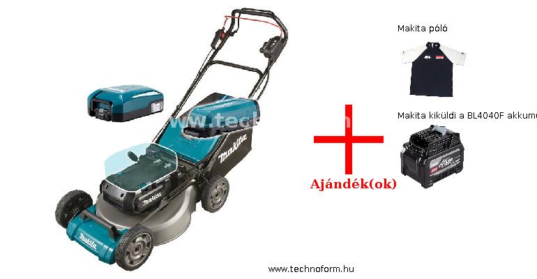 makita lm001cz akkus önjáró fűnyíró 40v 53cm vágásszélesség akku és töltő nélkül + ajándékok