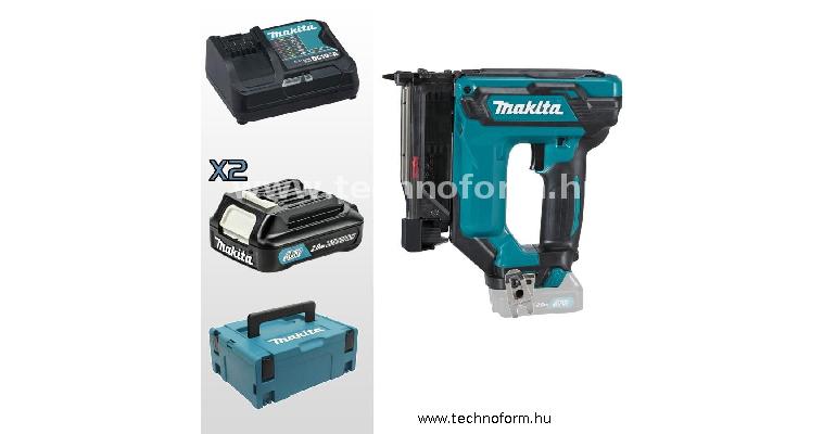 makita pt354dsaj akkus tűszegező 12v 23ga 2x2.0ah cxt akkuval, töltővel