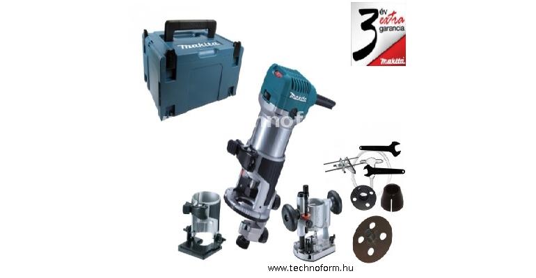 makita rt0700cx2j felsőmaró készlet 710w 6 és 8mm patronnal