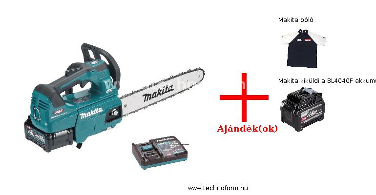 makita uc004gm101 akkus láncfűrész 35cm vezető 40v 1x4.0ah li-ion akkuval + ajándékok