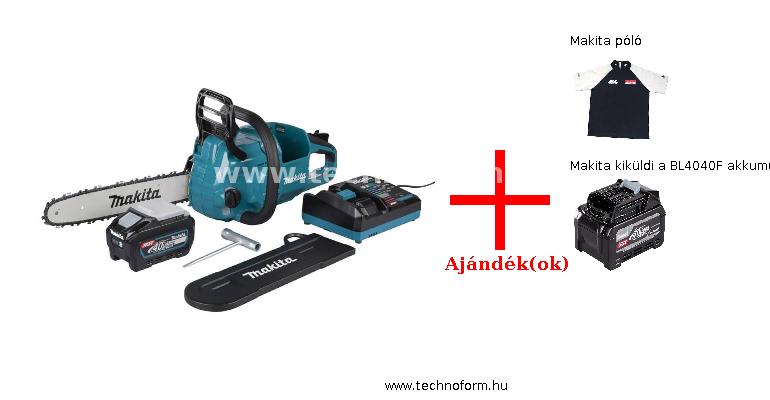 makita uc025gt101 akkus láncfűrész 35cm vezetővel 40v 1x5,0ah akkuval + ajándékok