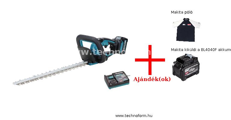 makita uh020gd101 akkus sövényvágó 50cm penge 40v 1x2,5ah xgt akkuval + ajándékok