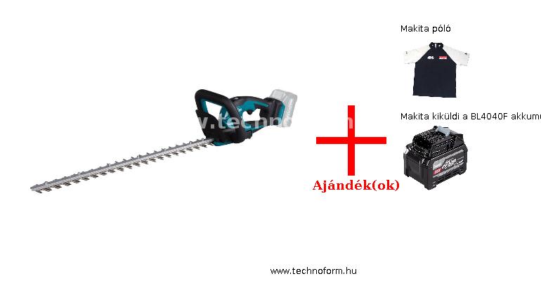 makita uh021gz akkus sövényvágó 60cm penge 40v xgt akku és töltő nélkül + ajándékok