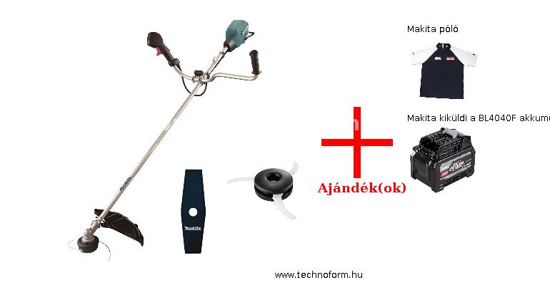makita ur006gz02 akkus fűkasza 1.34le szarv-markolattal 40v akku és töltő nélkül + ajándékok