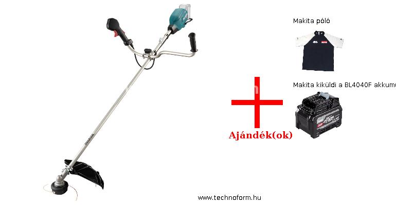 makita ur006gz06 akkus fűkasza 1.34le szarv-markolattal 40v akku és töltő nélkül + ajándékok