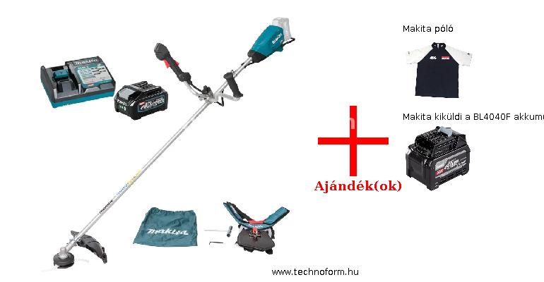 makita ur016gm101 akkus fűkasza 0.71le szarv-markolattal 40v 1x4,0ah akkuval + ajándékok
