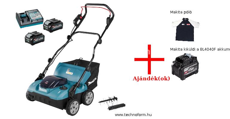 makita uv001gm201 akkus gyepszellőztető 1x40v 5,0ah xgt akkuval + ajándékok