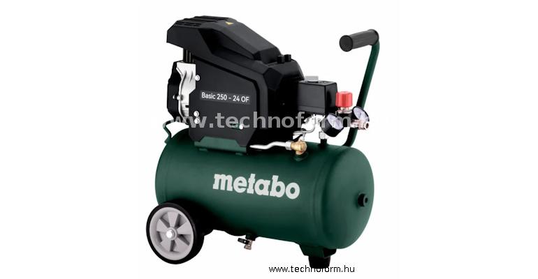 metabo basic250-24of kompresszor 8 bar 1500w 24l tartállyal - 601523000
