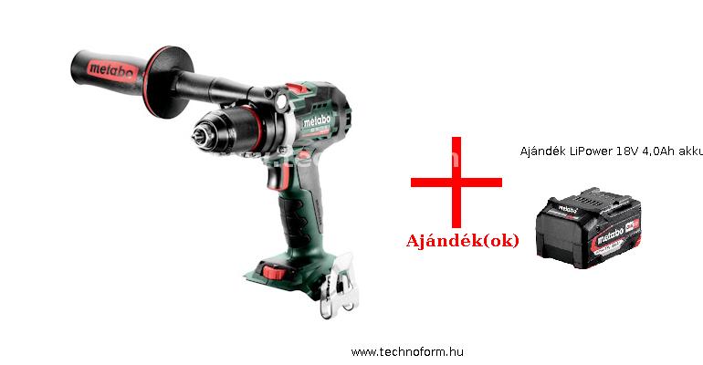 metabo bs18ltxbli-840 akkus fúró-csavarozó 65 nm 18v akku és töltő nélkül kofferban + ajándék lipower 18v 4,0ah akkumulátor - 602358840
