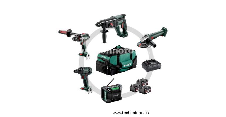 metabo comboset5.2 akkus 18v csomag: bs18ltxbl+kh18ltx24+w18l9-125+ssw18ltx300bl+r12-18d - 685213000
