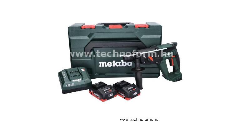 metabo kh18ltx24-510 akkus fúró-vésőkalapács 2,1j 18v 2x4,0ah akku + töltő metabox 165 l - 601712510