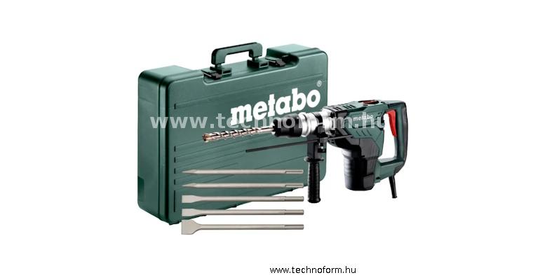 metabo kh5-40-set fúró - vésőkalapács sds-max 7,1j 1100w+ 5db.-s vészőszár készlet - 691057000