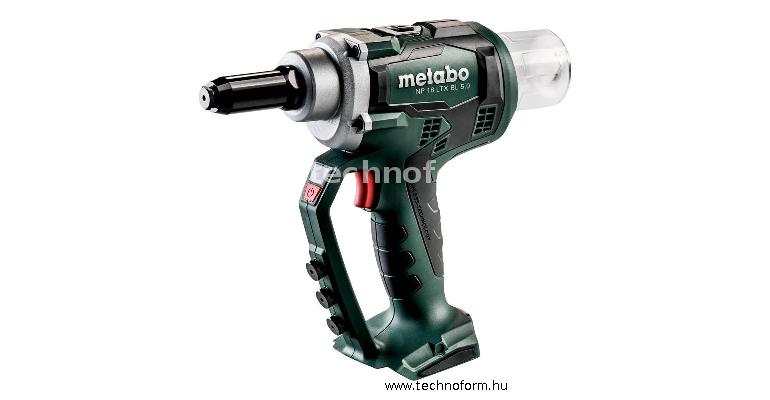 metabo np18ltxbl-840 akkus popszegecshúzó 18v 4,8mm-ig akku és töltő nélkül metaboxban - 619002840
