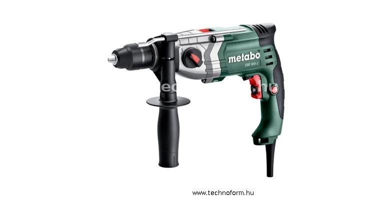 metabo sbe800-2 ütvefúrógép 800w 2 sebesség 26nm nyomaték papírdobozban - 601744000