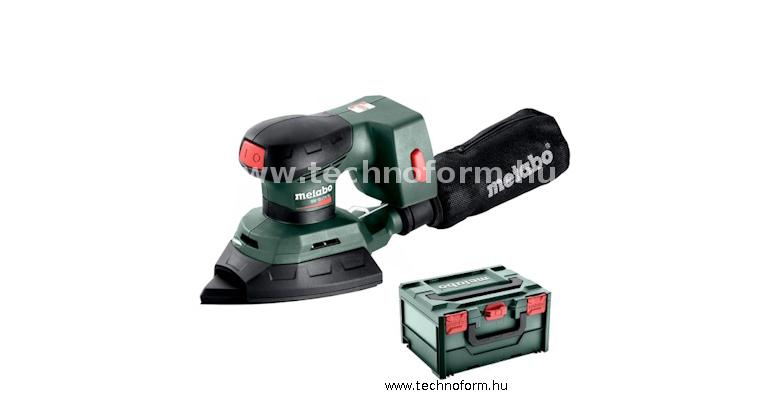 metabo sm18ltxbl-840 akkus rezgőcsiszoló 2db talppal 18v akku és töltő nélkül metaboxban - 602089840