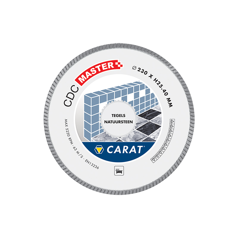 Carat CDCM Gyémánttárcsa nagyon kemény burkolóanyagokba is gyors vágást biztosít