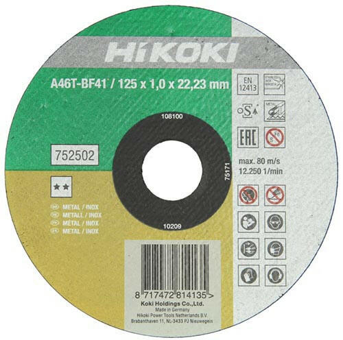 Hikoki 752502 Vágótárcsa 125 x 1 mm Inox