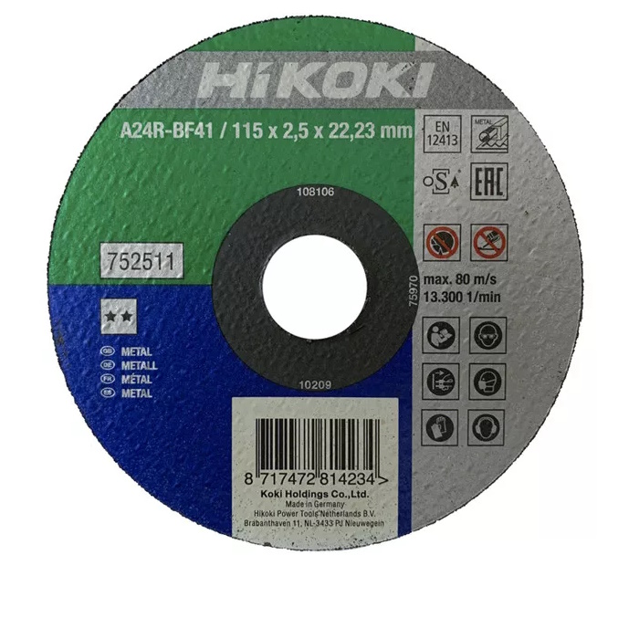 Hikoki 752511 Vágótárcsa 115 x 2,5 mm Fém