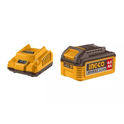 Ingco FBCPK1012E Akkumulátor szett Li-Ion 20V 1x4,0Ah + töltő 2,0A