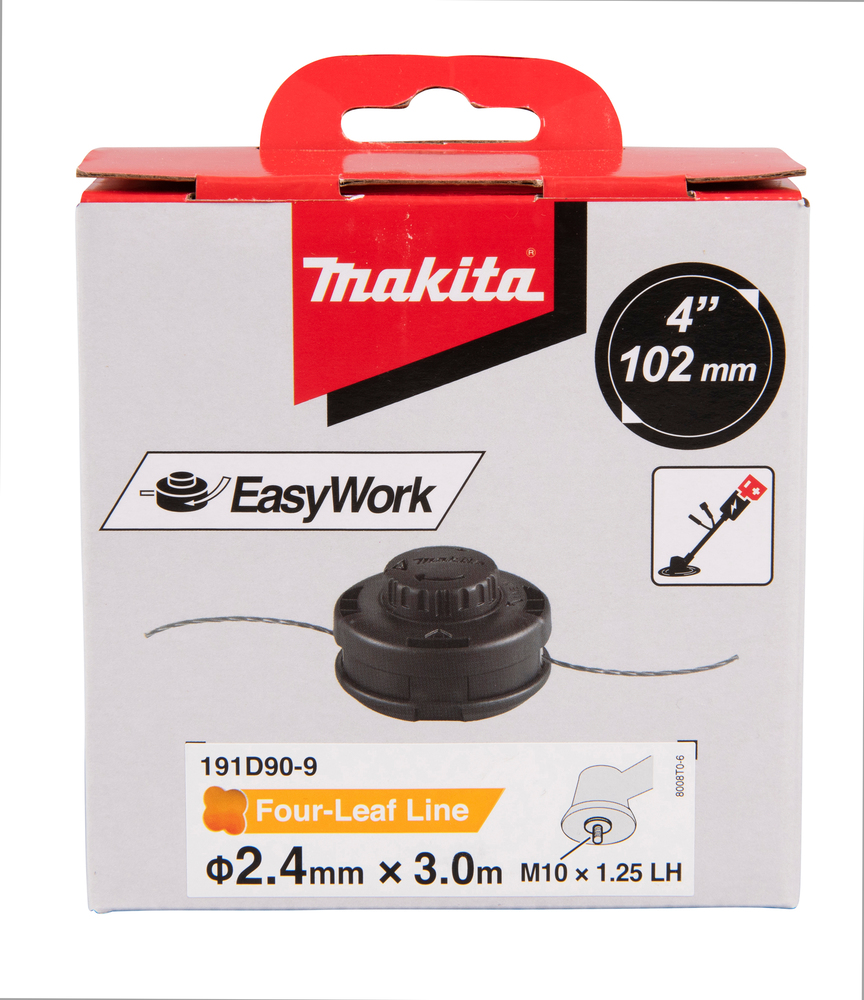 Makita 191D90-9 Damilfej 2,4mm damillal 102mm M10x1,25 balos