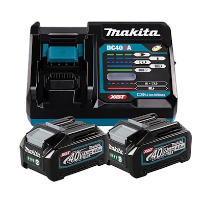 Makita 191L77-9 XGT Akku-szett 2x 40V 4.0Ah akku és DC40RA töltő