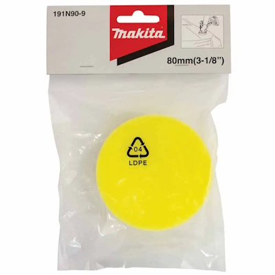 Makita 191N90-9 Tépőzáras szivacs polírsapka 80mm Sárga