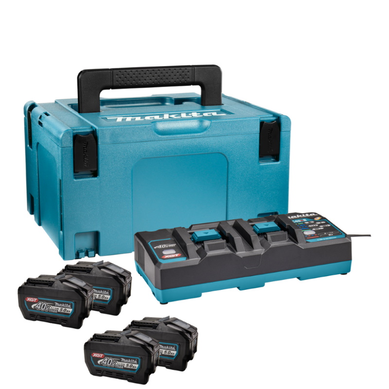 Makita 191U42-2 Akku-szett MAKPAC-ban 4db 40V 5.0Ah akku + 1db DC40RB dupla töltő