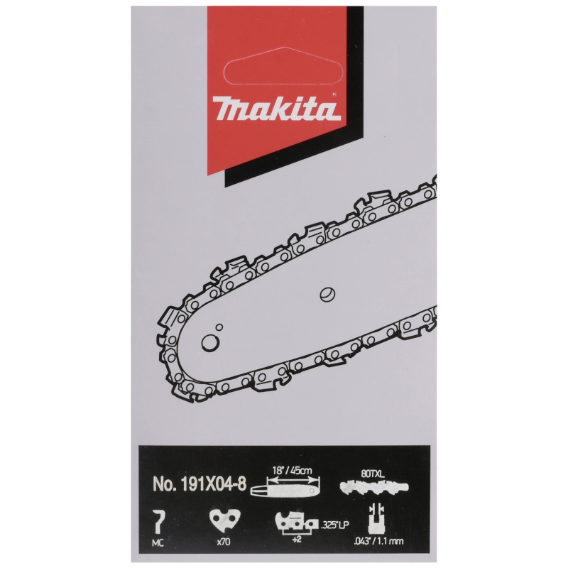 Makita 191X04-8 Láncfűrész lánc 0,325" láncosztás 1,1 horony 70 szemes félkéses lánc