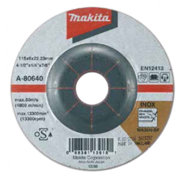 Makita A-80640 Tisztítókorong 115 x 6mm Inox